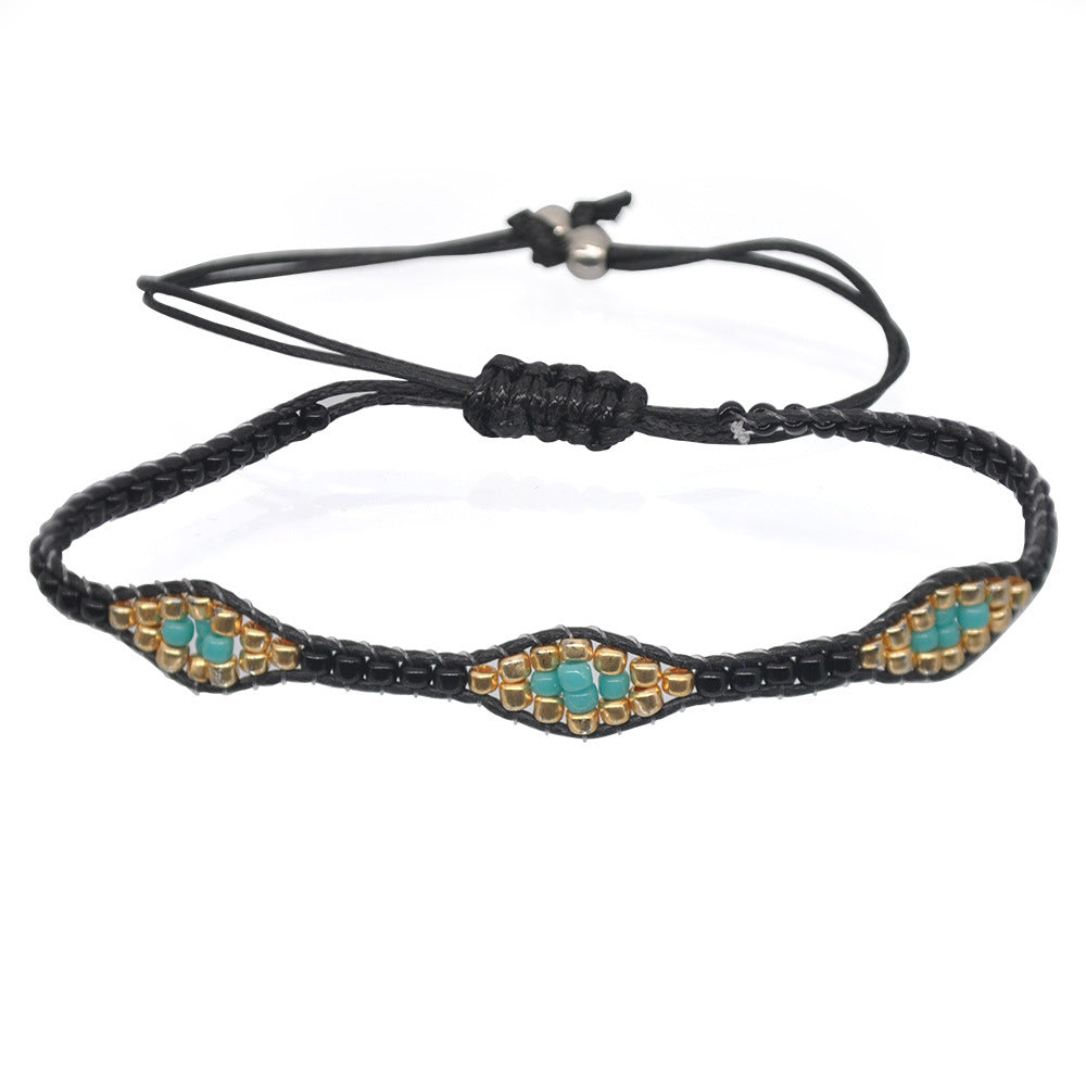 Wholesale Bohemian Style Friendship Bracelet Handmade Woven Rope Colorful Beaded Beaded Bracelet